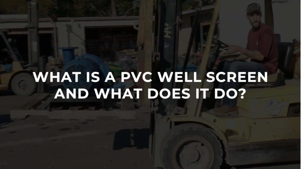 What is a PVC well screen and what does it do